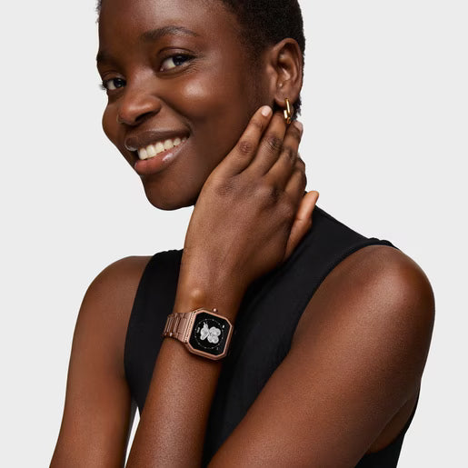 Smartwatch en acero marrón con circonitas — TOUS B‑Connect