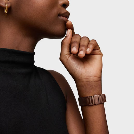 Smartwatch en acero marrón con circonitas — TOUS B‑Connect