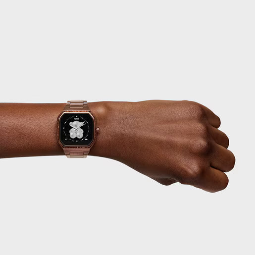Smartwatch en acero marrón con circonitas — TOUS B‑Connect