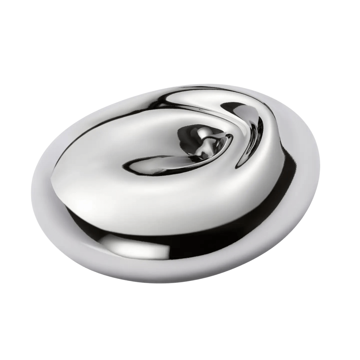 Altar Platinum Wave — Portaincienso de porcelana platino — ROUCLÊ Maison Contemporaine