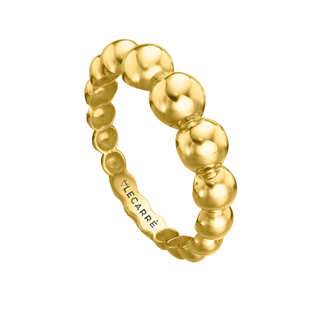 Anillo escultórico Big Bubbles — oro 18K — ROUCLÊ Maison Contemporaine