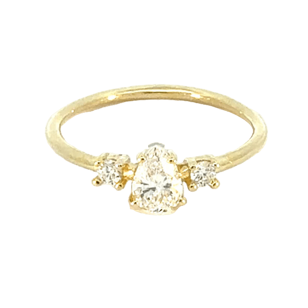 Anillo Lágrima — en oro 9K con diamantes de laboratorio — ROUCLÊ Maison Contemporaine