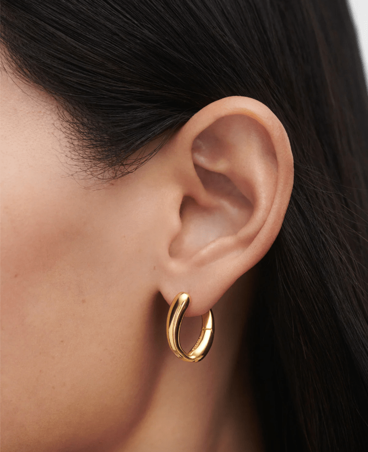 Aros Helix — Plata reciclada con baño de oro 18k — ROUCLÊ Maison Contemporaine