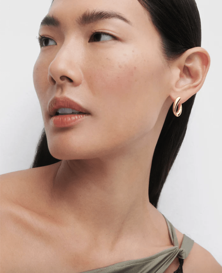 Aros Helix — Plata reciclada con baño de oro 18k — ROUCLÊ Maison Contemporaine