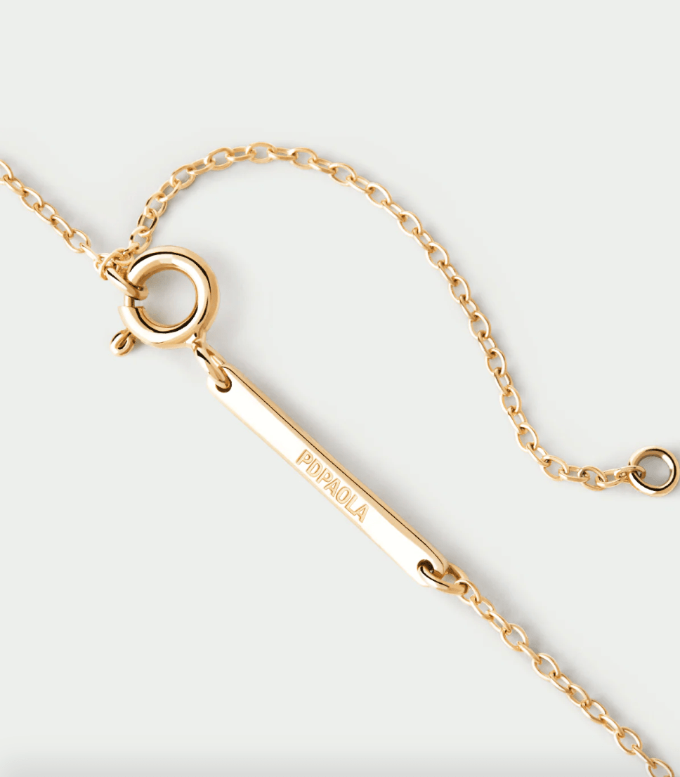 Colgante Helix — Gota curvada en plata reciclada con baño de oro 18k — ROUCLÊ Maison Contemporaine