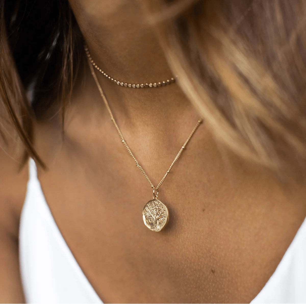 Collar Anatole — Cadena fina dorada de diseño clásico — ROUCLÊ Maison Contemporaine