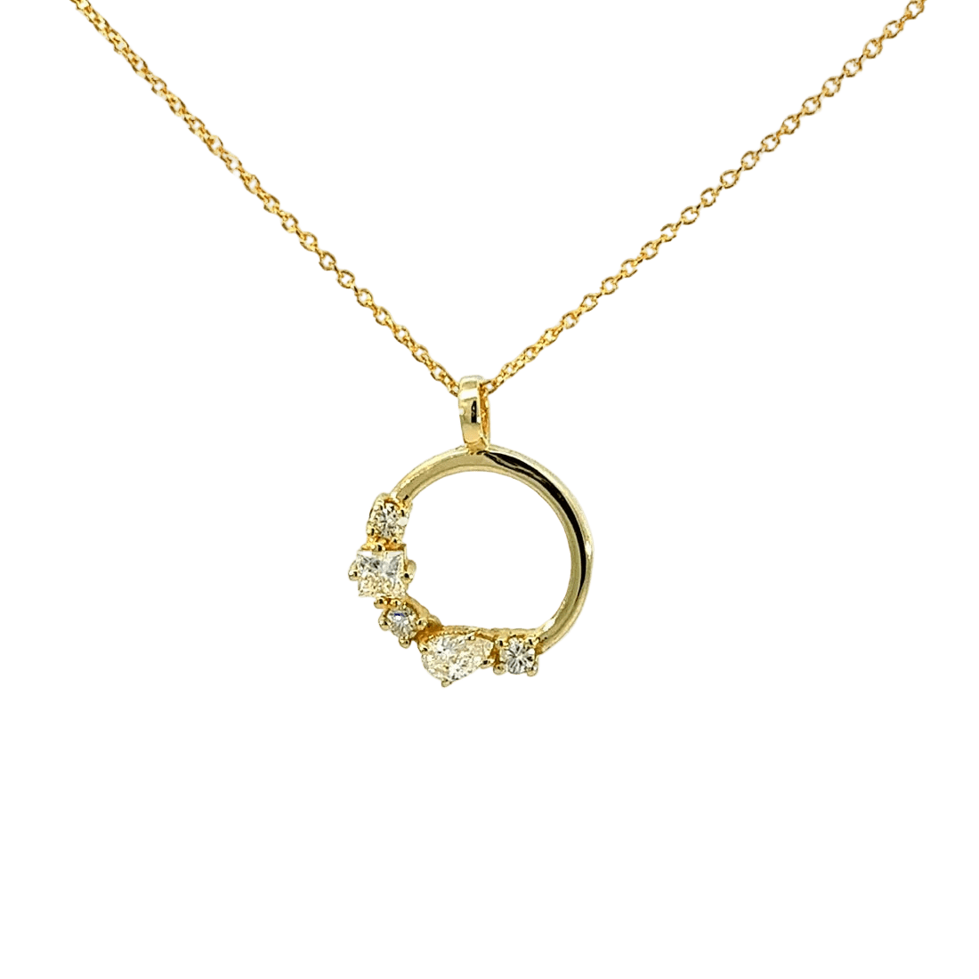 Collar Kaos — en oro 9K con composición de diamantes de laboratorio — ROUCLÊ Maison Contemporaine