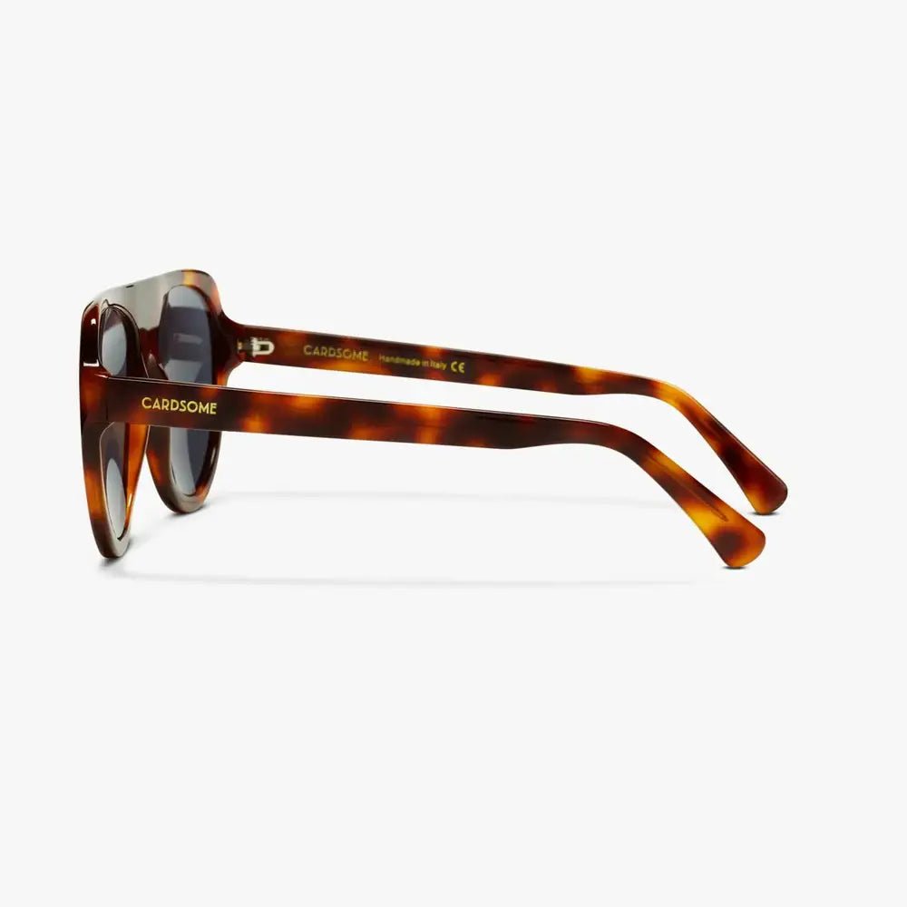 Gafas de sol FARRAH — Acetato italiano y lentes espejo (havana / negro) — ROUCLÊ Maison Contemporaine