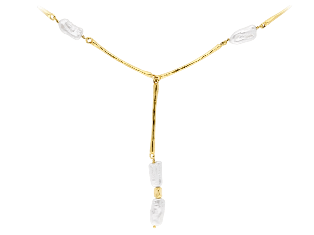 Gargantilla Nagori con perlas — Plata bañada en oro 18 kt — ROUCLÊ Maison Contemporaine