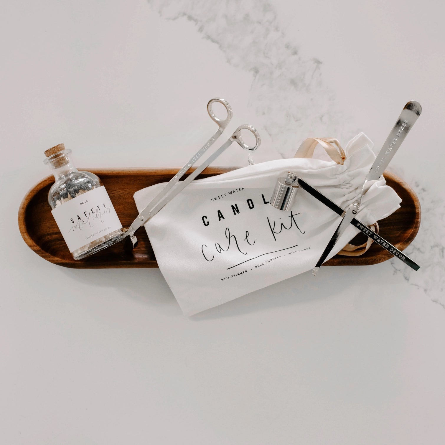 Kit para el cuidado de velas — plateado — ROUCLÊ Maison Contemporaine