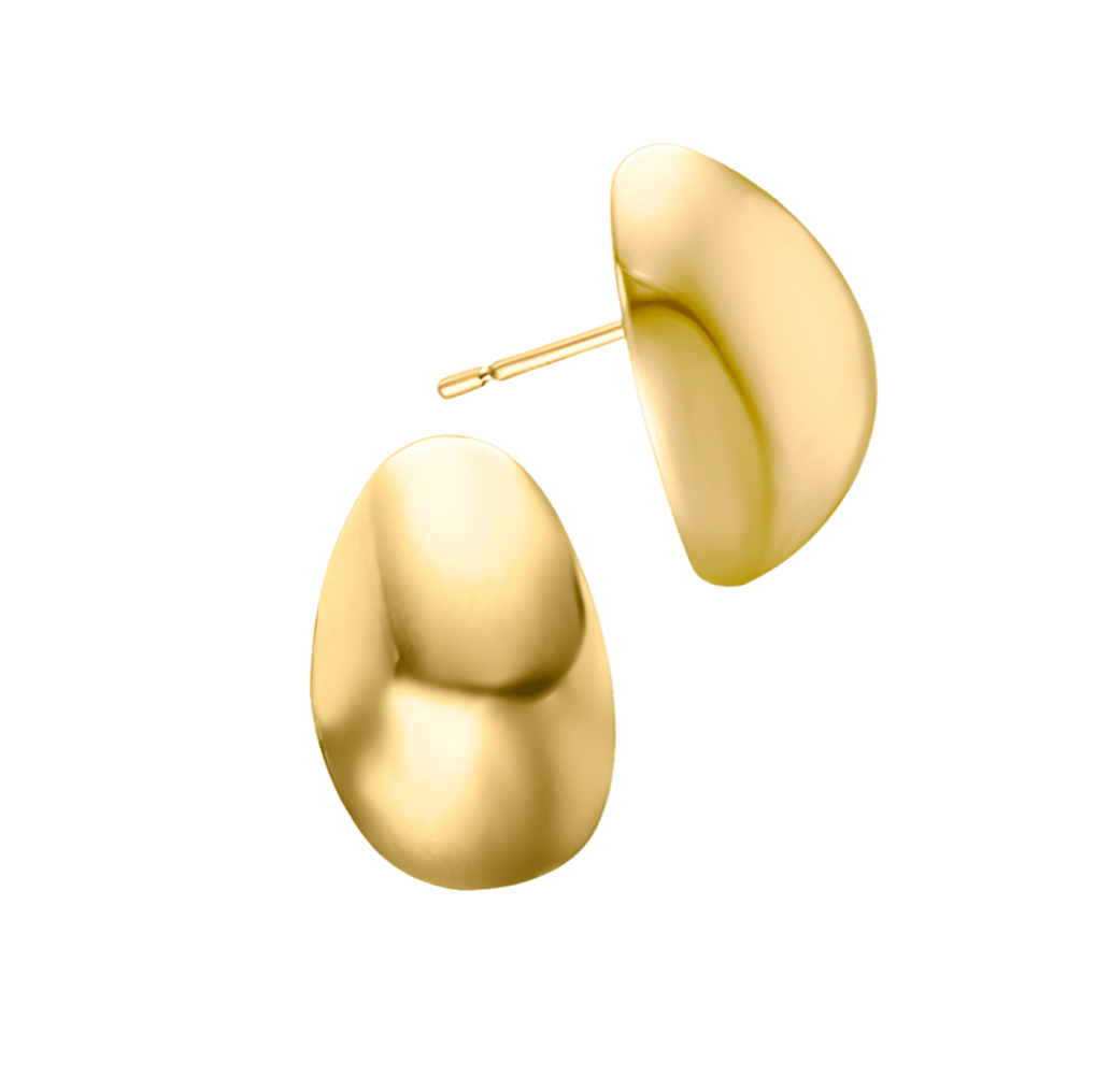 Pendientes escultóricos Big Drop — Oro 18K — ROUCLÊ Maison Contemporaine