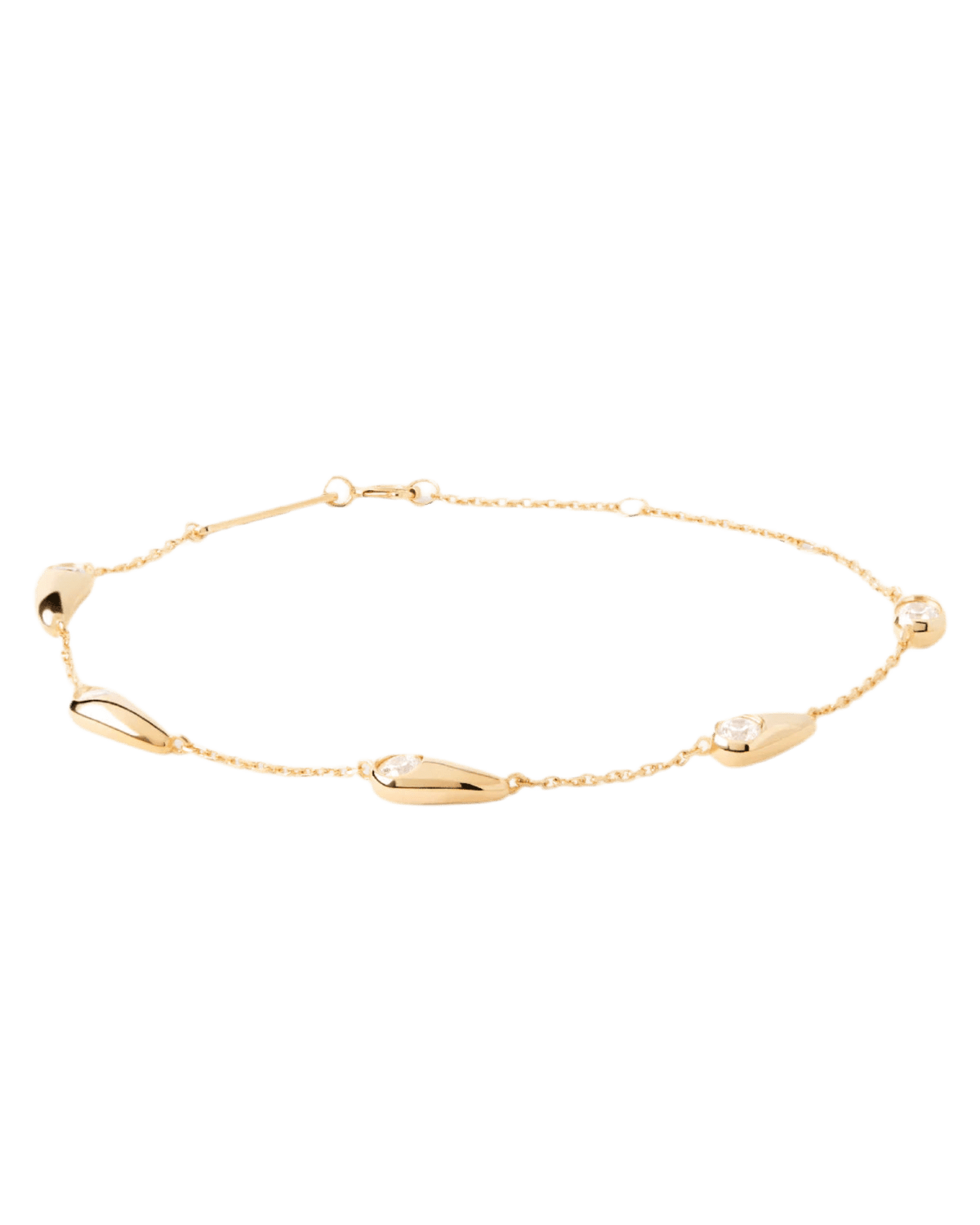 Pulsera Becca — Gotas con circonitas blancas — ROUCLÊ Maison Contemporaine