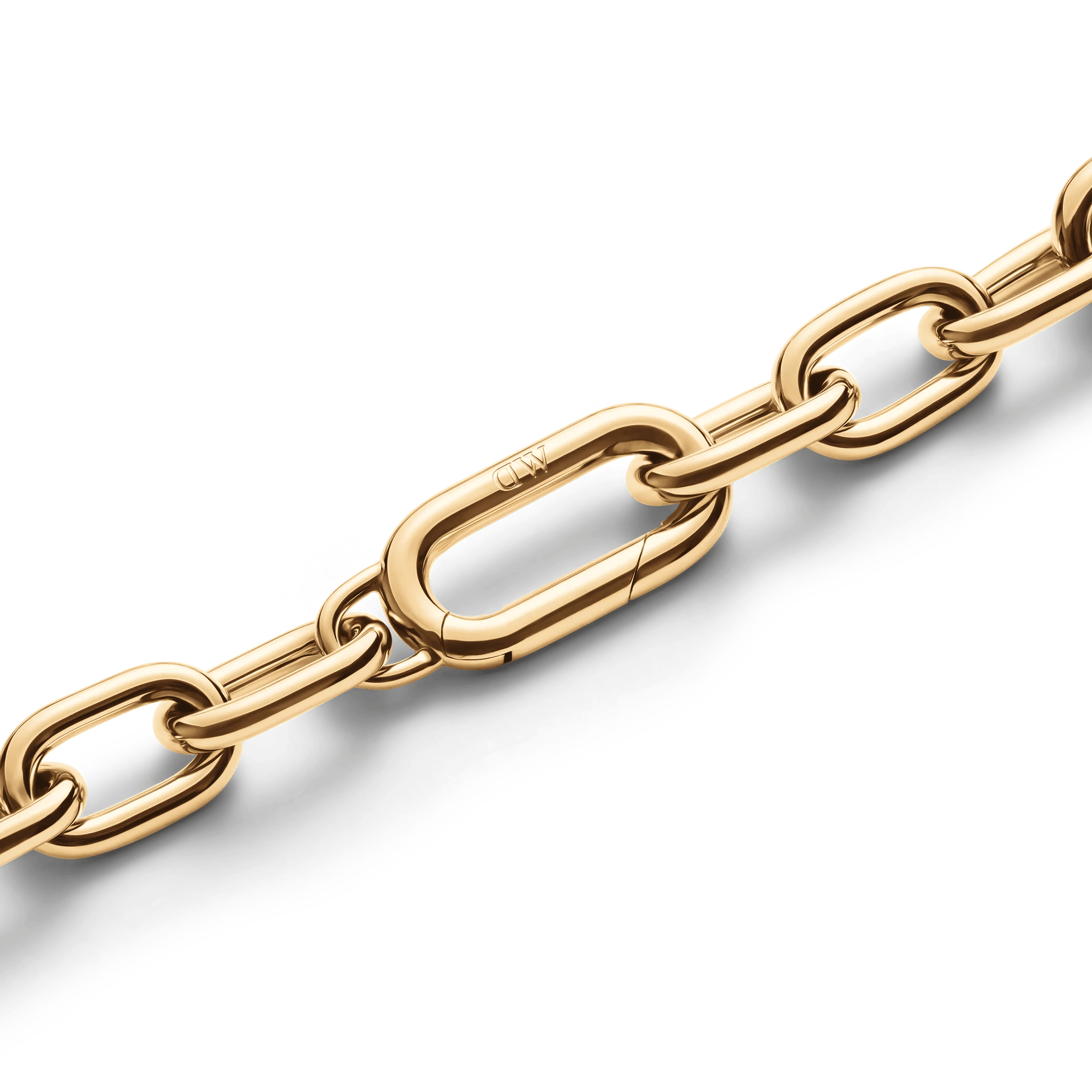 Pulsera de eslabones dorados con cristal — Daniel Wellington — ROUCLÊ Maison Contemporaine