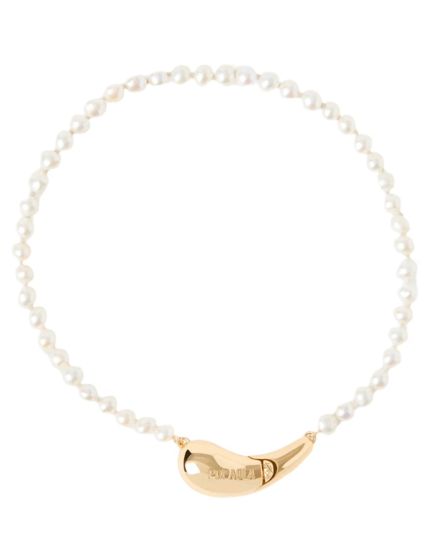 Pulsera La Perla Essential — Plata de ley bañada en oro 18K con perlas cultivadas — ROUCLÊ Maison Contemporaine