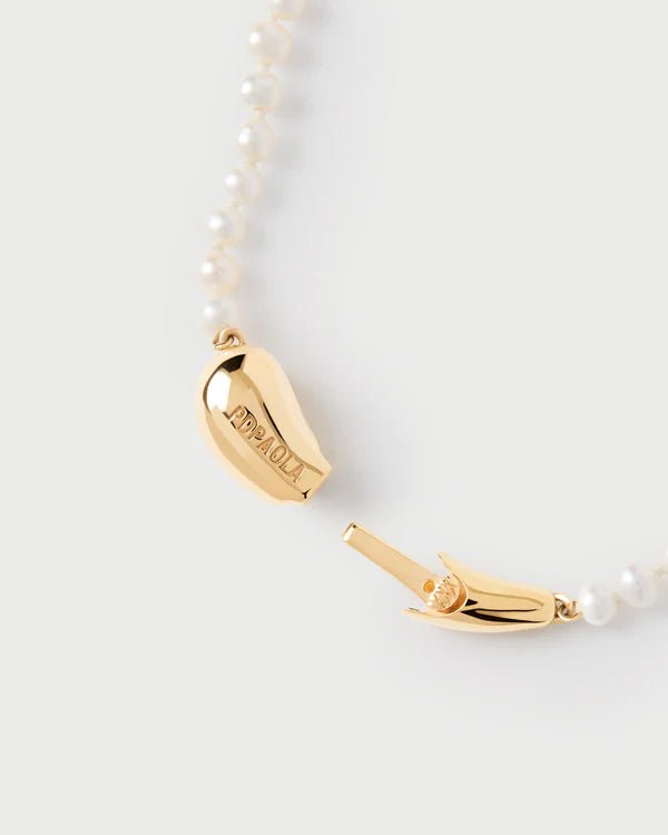 Pulsera La Perla Essential — Plata de ley bañada en oro 18K con perlas cultivadas — ROUCLÊ Maison Contemporaine