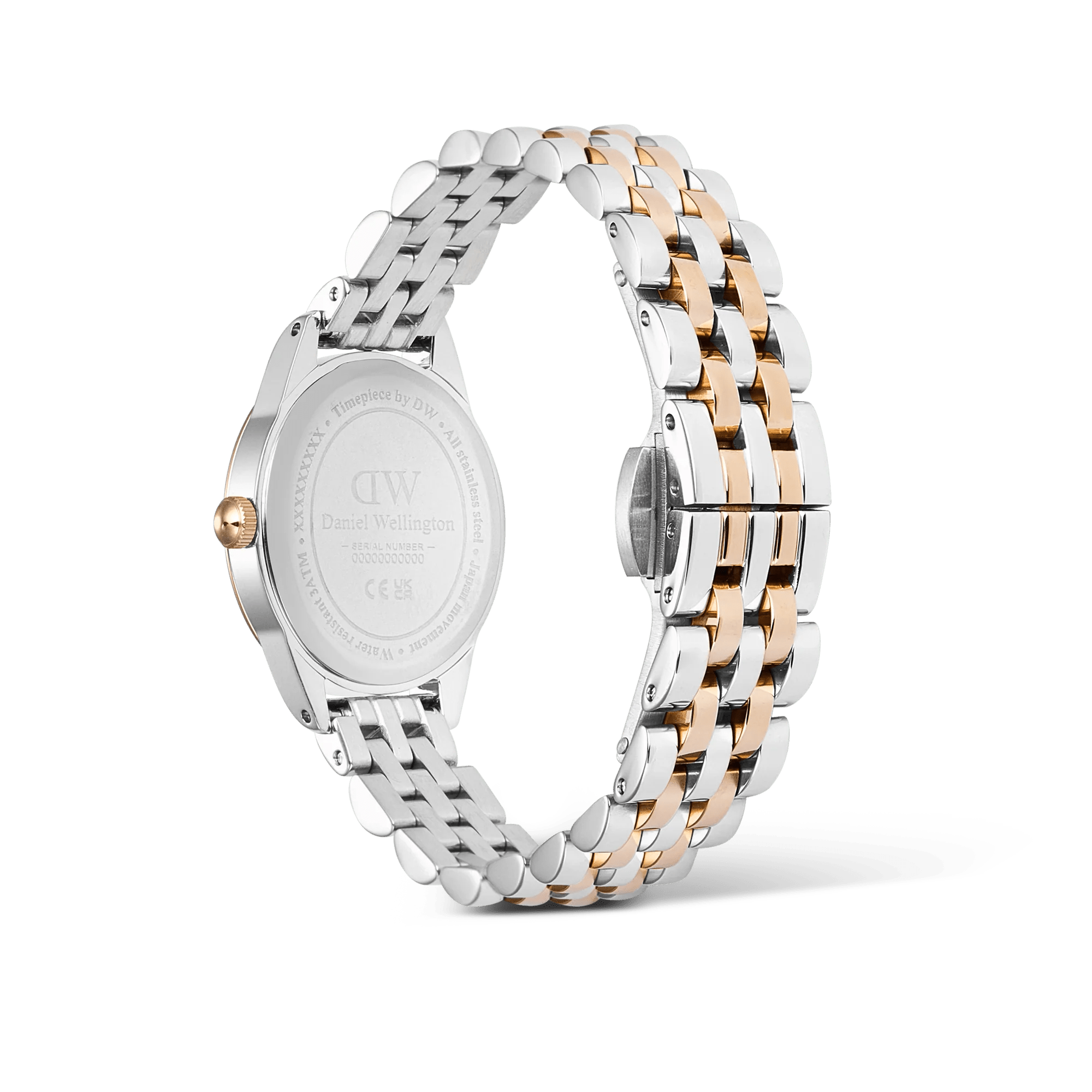 Reloj Ophelia Mini — Bicolor con brazalete metálico en oro / oro rosa — ROUCLÊ Maison Contemporaine