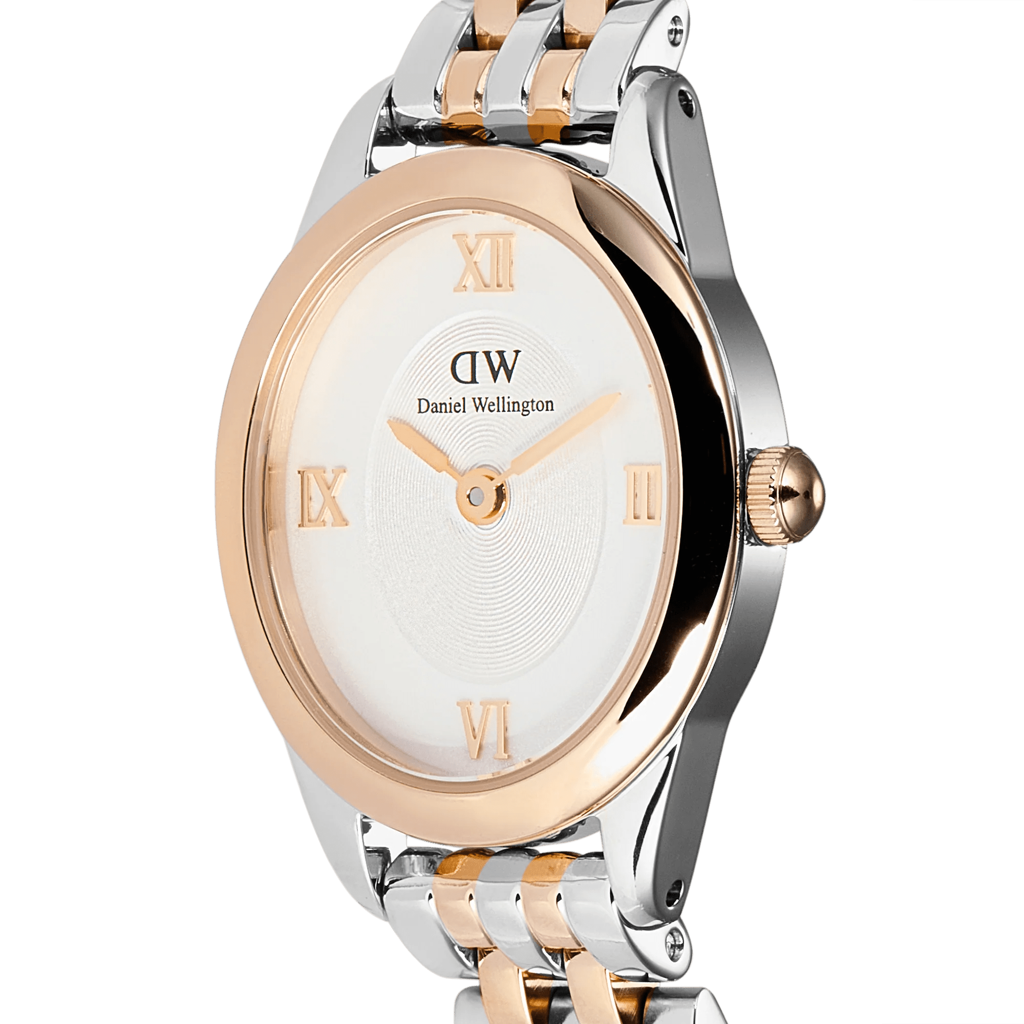 Reloj Ophelia Mini — Bicolor con brazalete metálico en oro / oro rosa — ROUCLÊ Maison Contemporaine