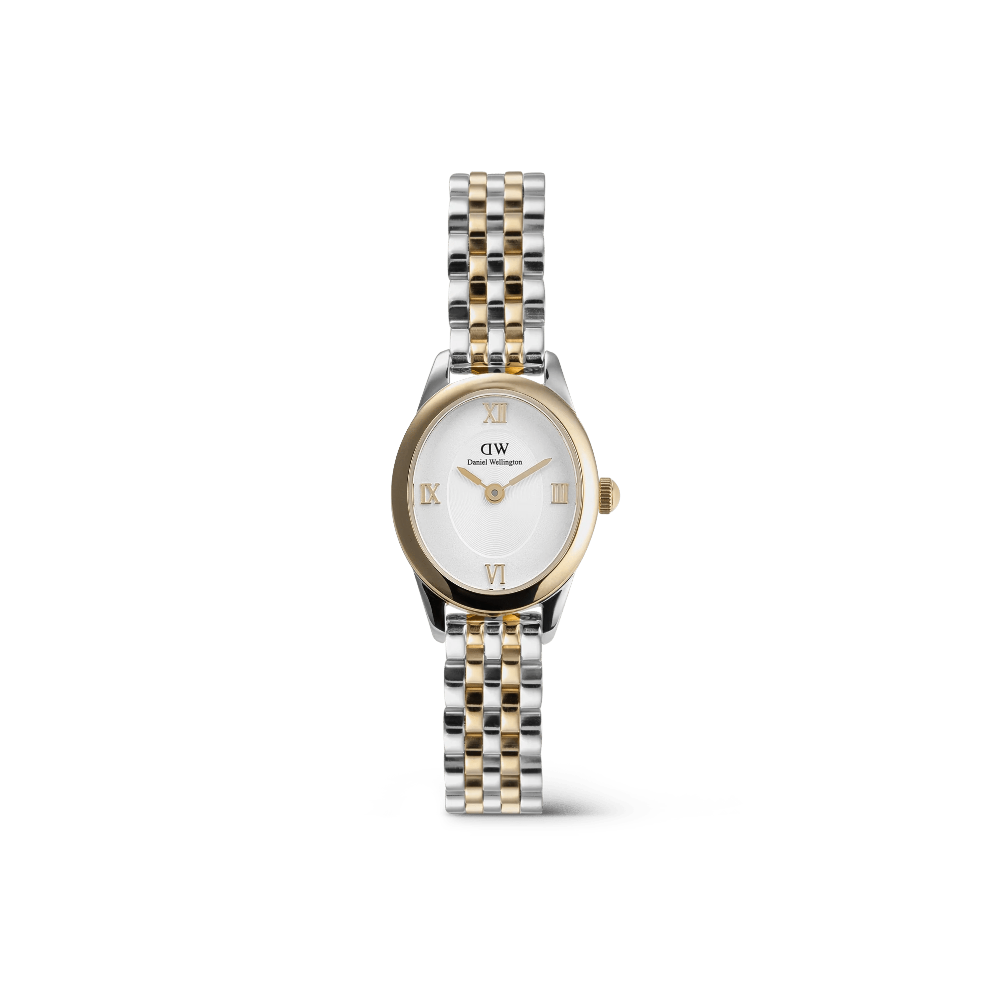 Reloj Ophelia Mini — Bicolor con brazalete metálico en oro / oro rosa — ROUCLÊ Maison Contemporaine