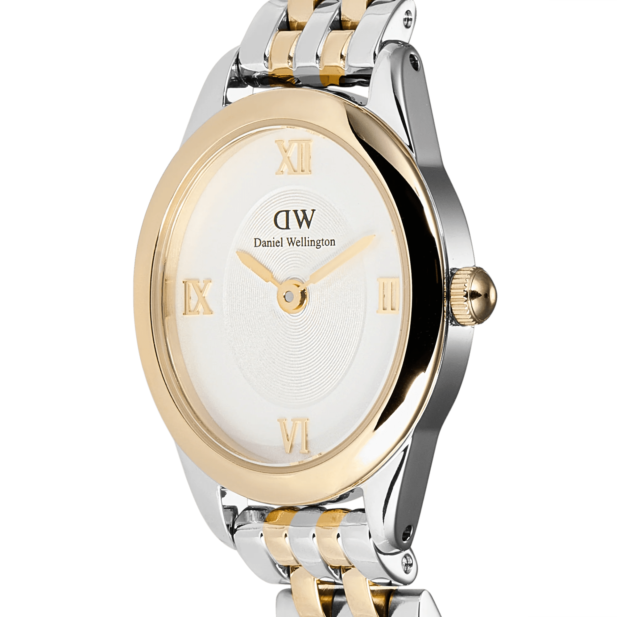 Reloj Ophelia Mini — Bicolor con brazalete metálico en oro / oro rosa — ROUCLÊ Maison Contemporaine