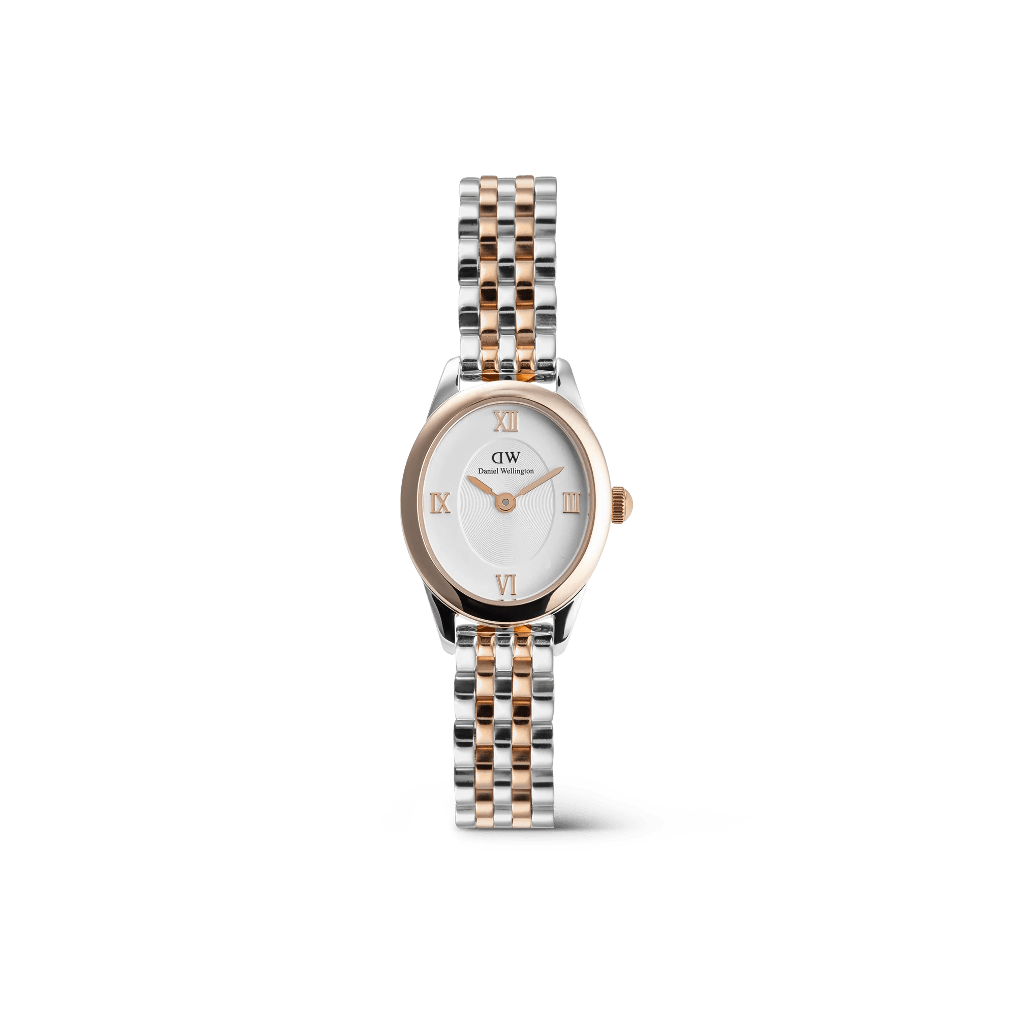 Reloj Ophelia Mini — Bicolor con brazalete metálico en oro / oro rosa — ROUCLÊ Maison Contemporaine
