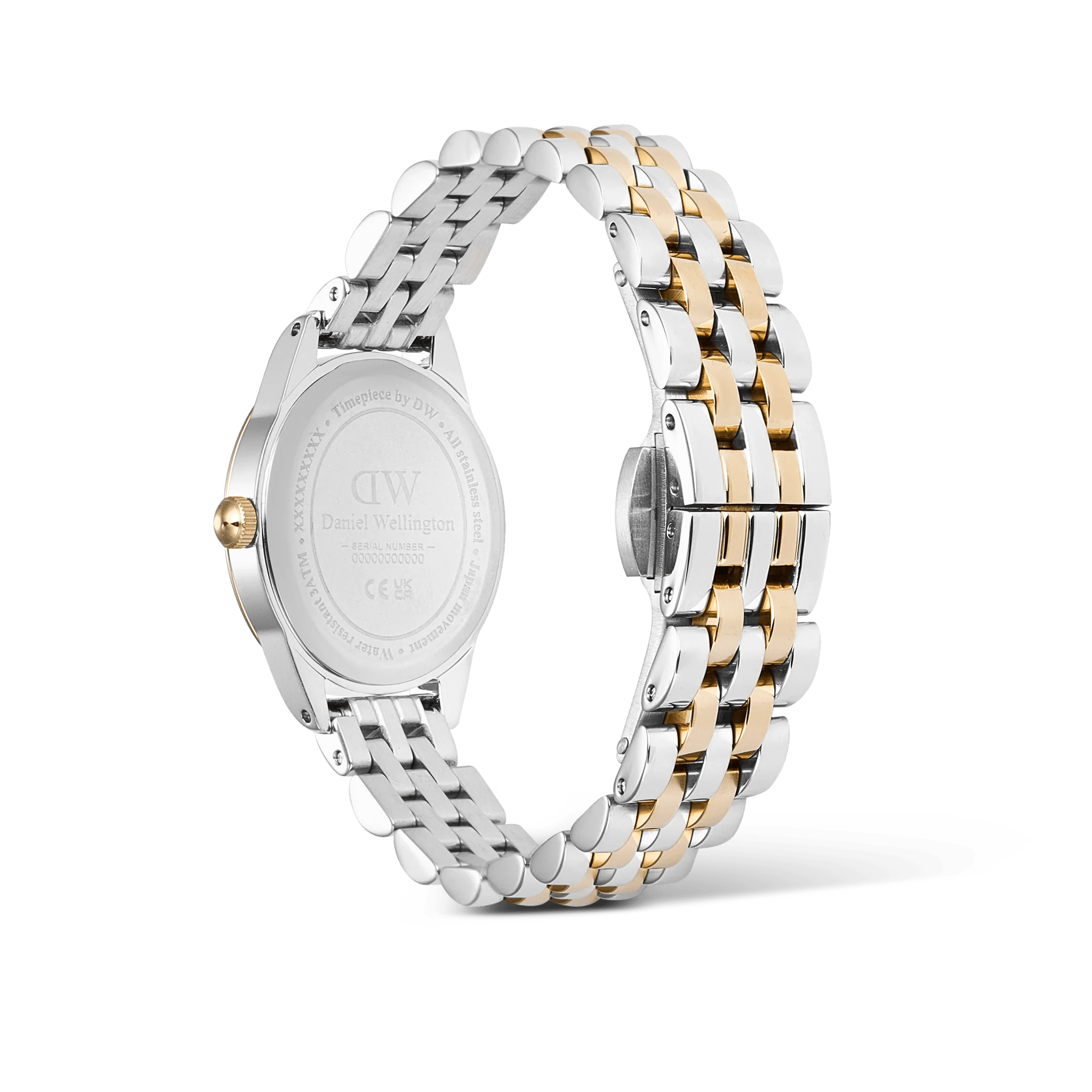 Reloj Ophelia Mini — Bicolor con brazalete metálico en oro / oro rosa — ROUCLÊ Maison Contemporaine