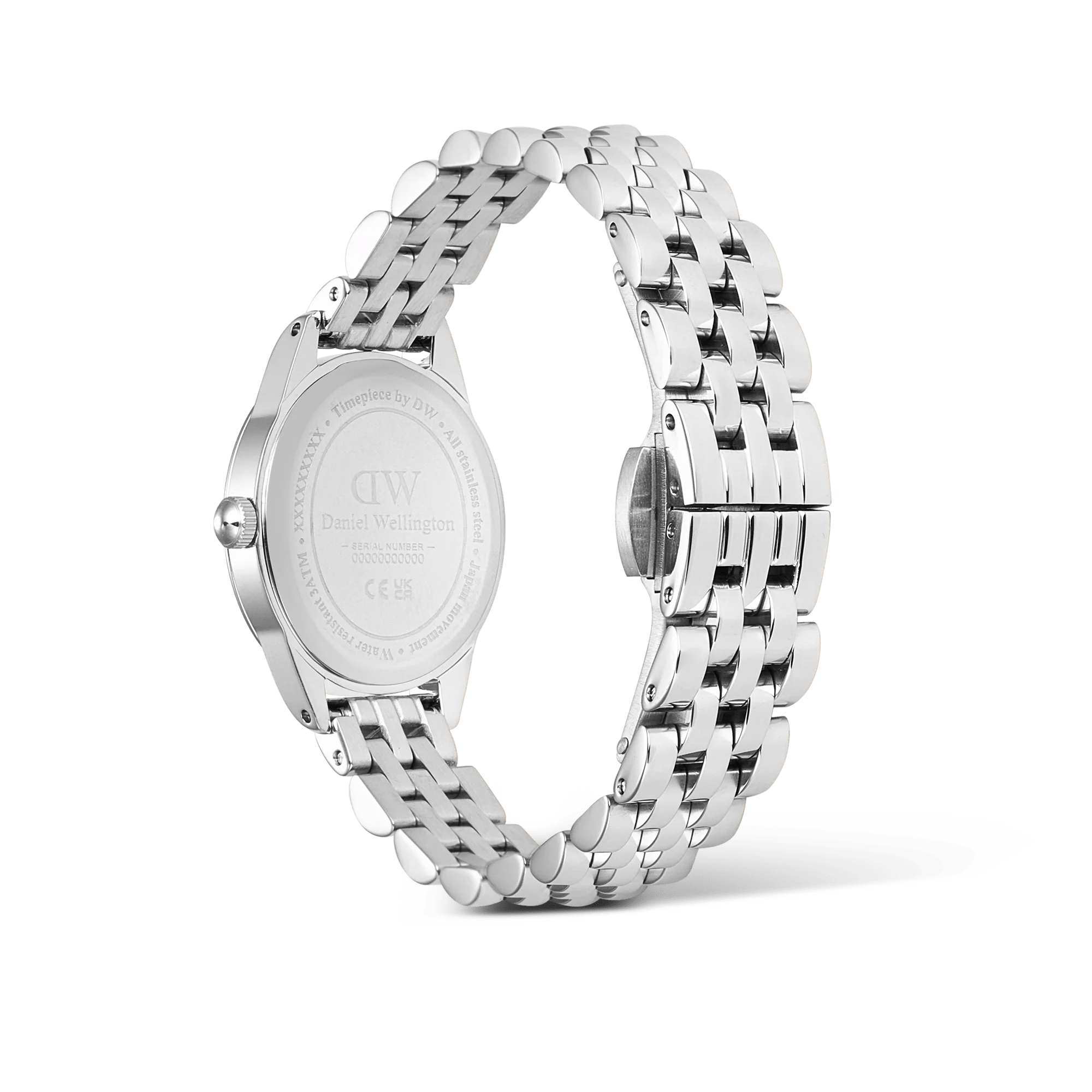 Reloj Ophelia Mini — Esfera Arctic / Azul hielo y brazalete metálico plata — ROUCLÊ Maison Contemporaine
