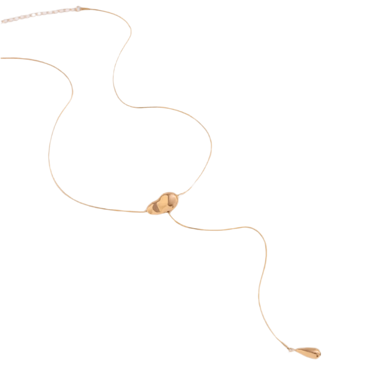 The Knot — Collar en tono dorado con caída escultórica — ROUCLÊ Maison Contemporaine