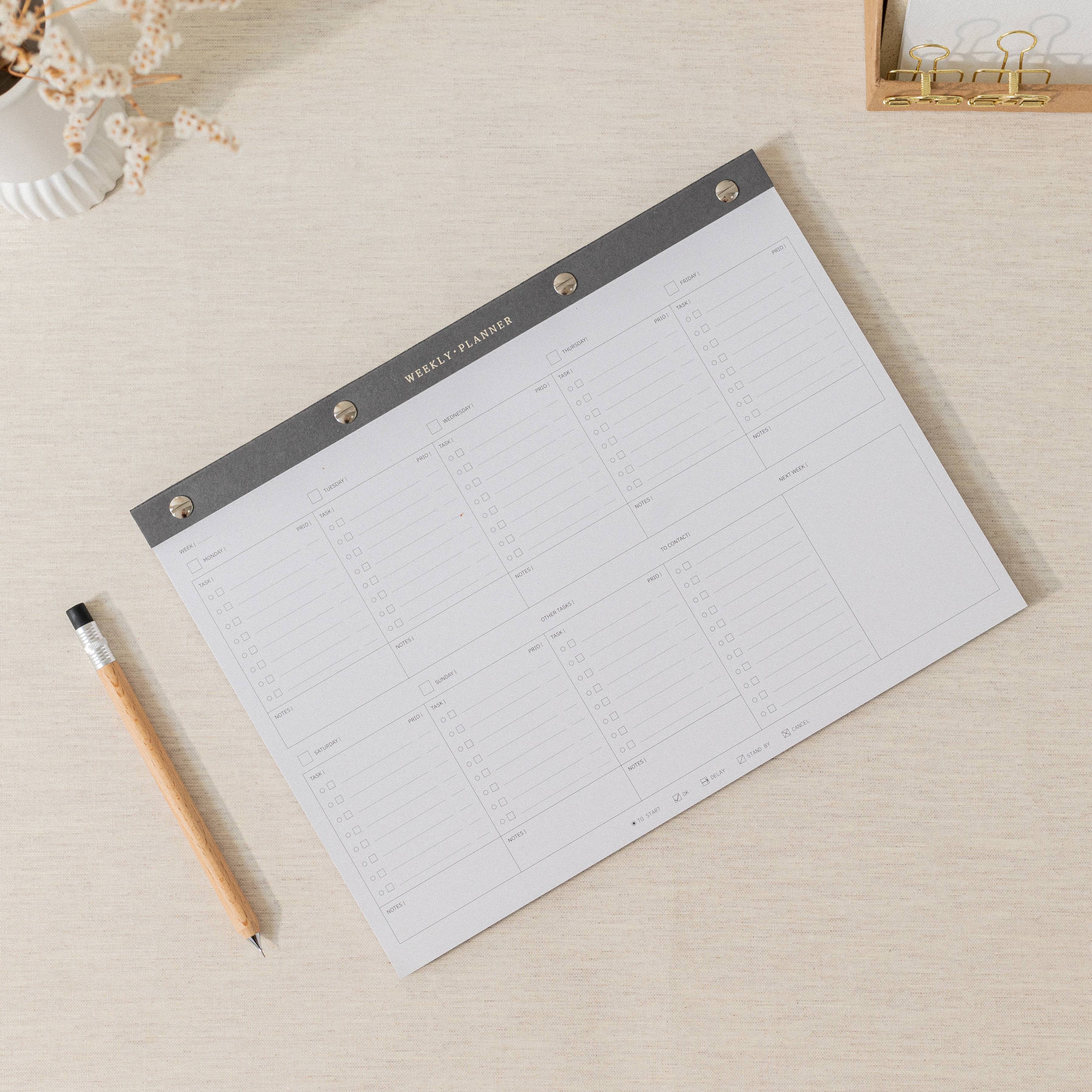 WEEKLY PLANNER — Planificador semanal A4 — ROUCLÊ Maison Contemporaine