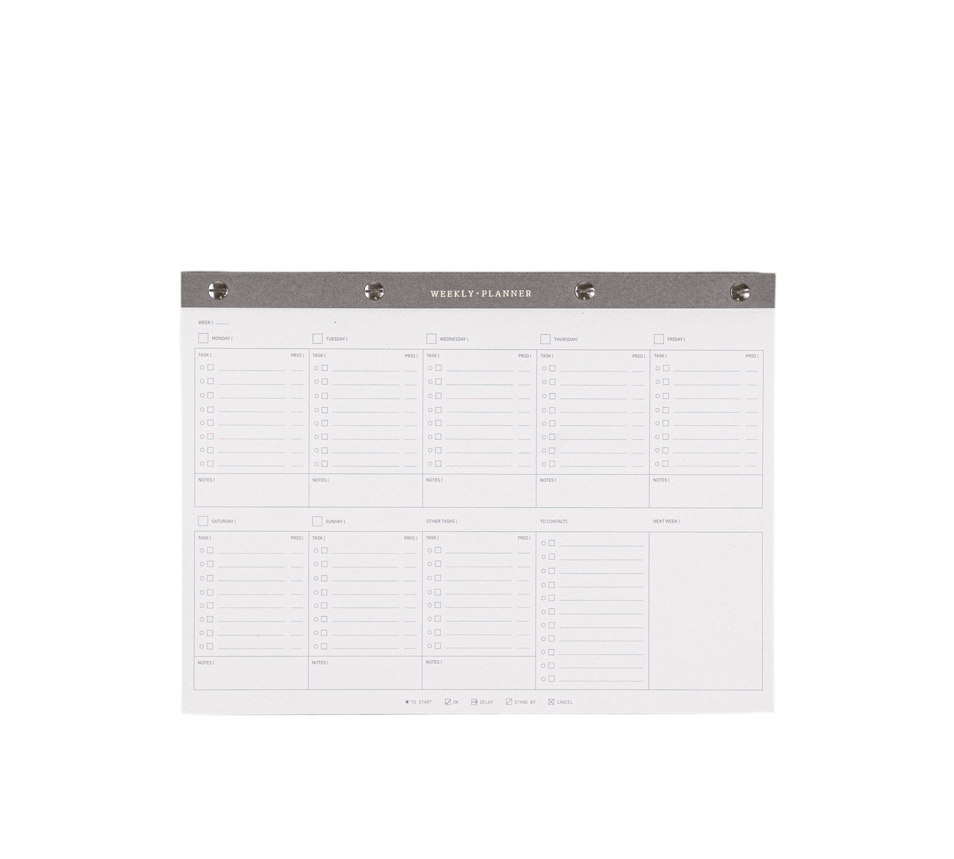 WEEKLY PLANNER — Planificador semanal A4 — ROUCLÊ Maison Contemporaine