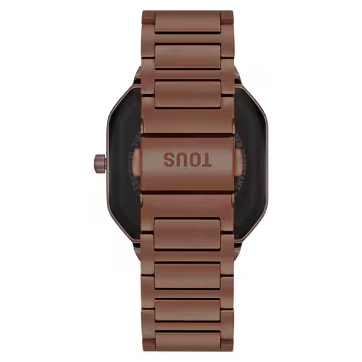 Smartwatch en acero marrón con circonitas — TOUS B‑Connect