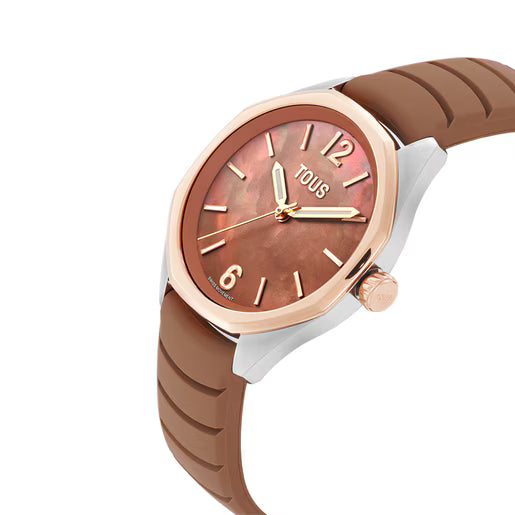 Reloj mocha con movimiento suizo — TOUS Now Lady