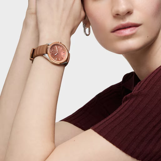 Reloj mocha con movimiento suizo — TOUS Now Lady