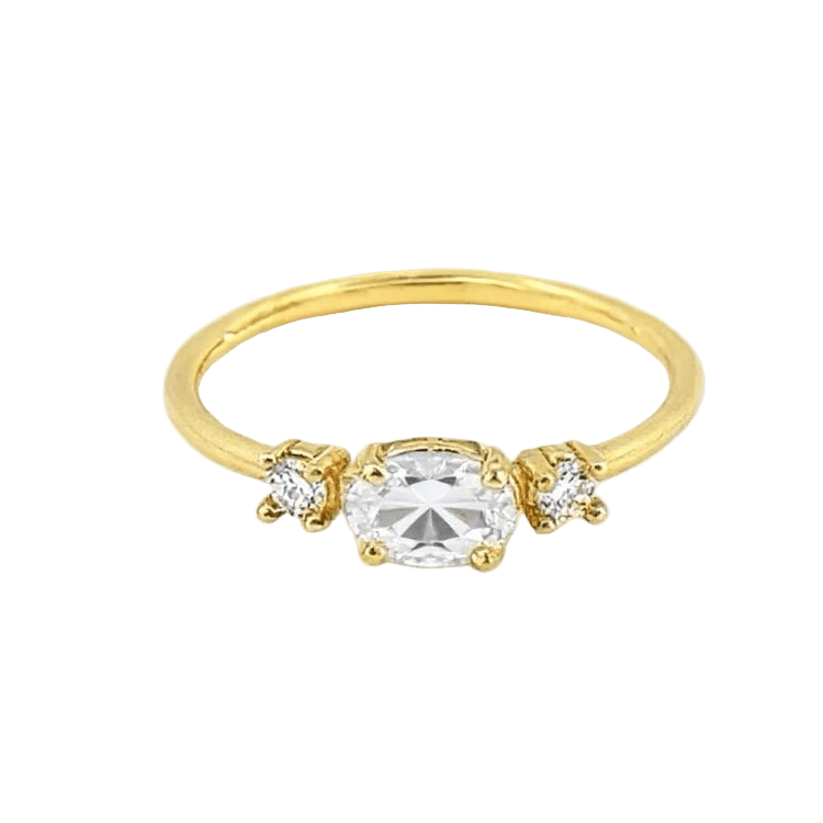 Anillo Alma — en oro 9K con diamantes de laboratorio — ROUCLÊ Maison Contemporaine