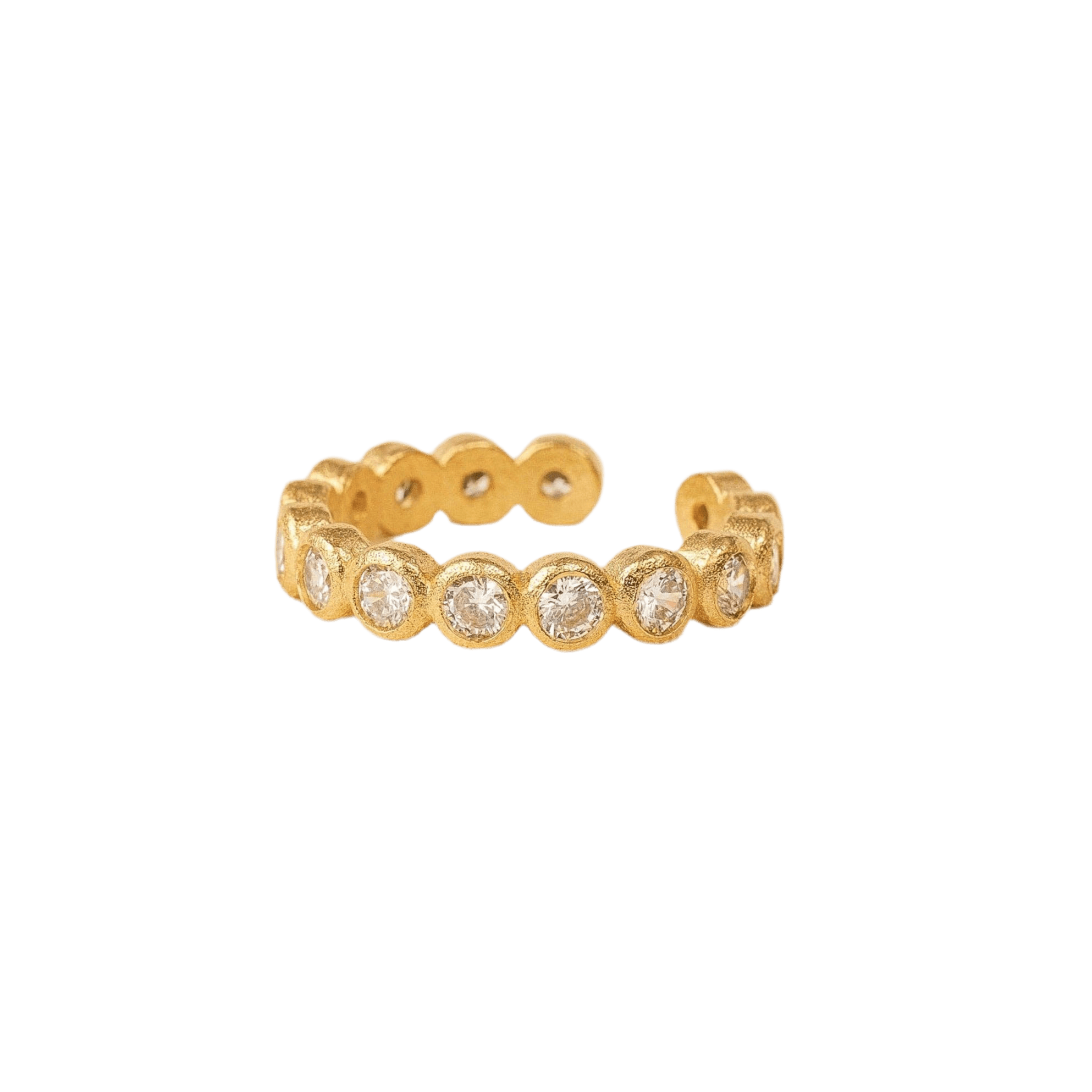 Anillo Amélia — Ajustable en oro satinado 24k — ROUCLÊ Maison Contemporaine