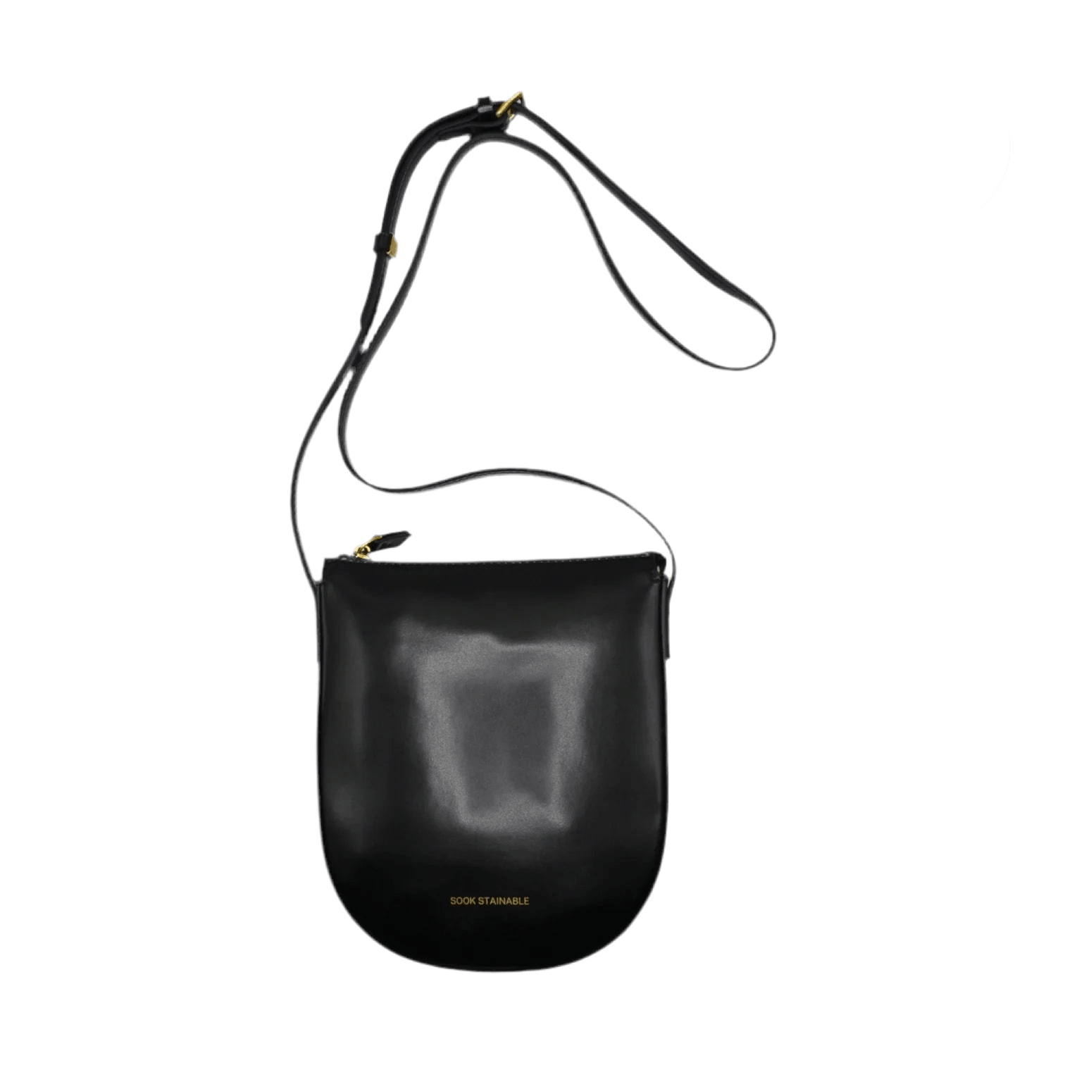 Bolso bandolera Eva — Piel vegana de manzana negra — ROUCLÊ Maison Contemporaine