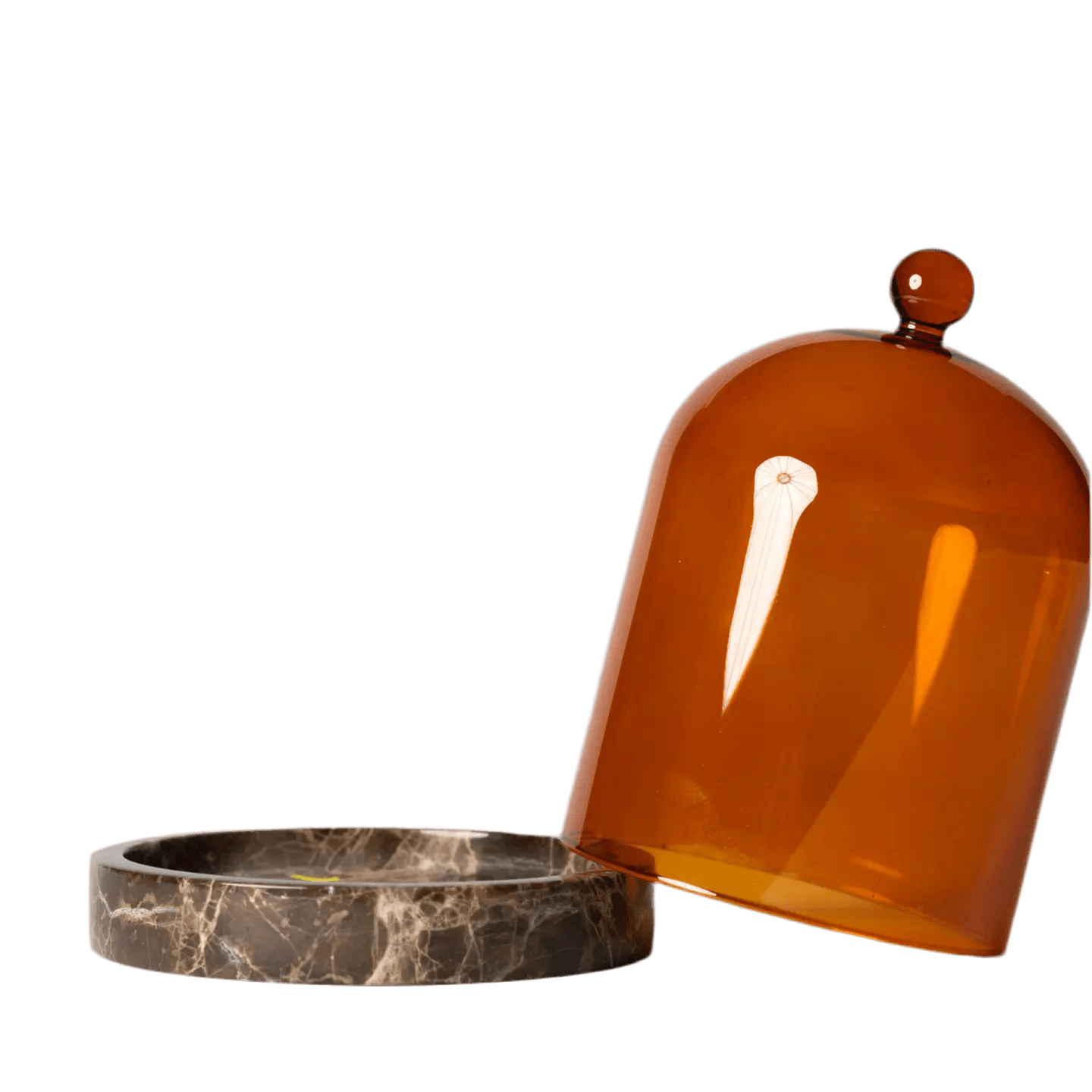 Campana de ámbar con base de mármol — Poured New York — ROUCLÊ Maison Contemporaine