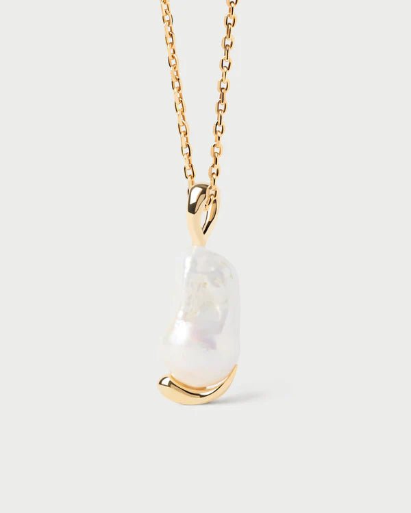 Colgante La Perla — Plata de ley bañada en oro 18K con perla cultivada PDPAOLA — ROUCLÊ Maison Contemporaine