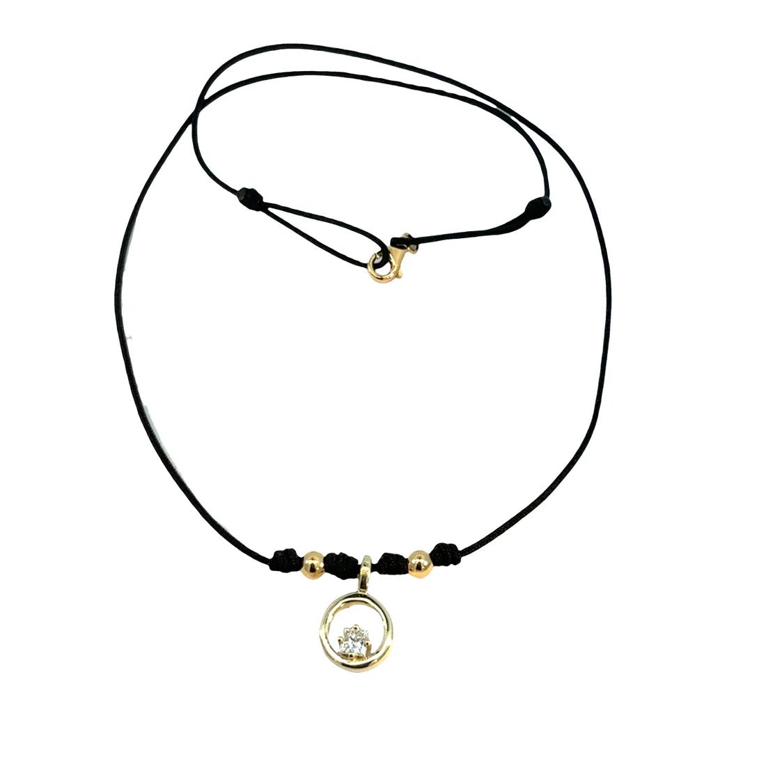 Collar Luz Princesa — en oro 9K con diamante princesa de laboratorio — ROUCLÊ Maison Contemporaine