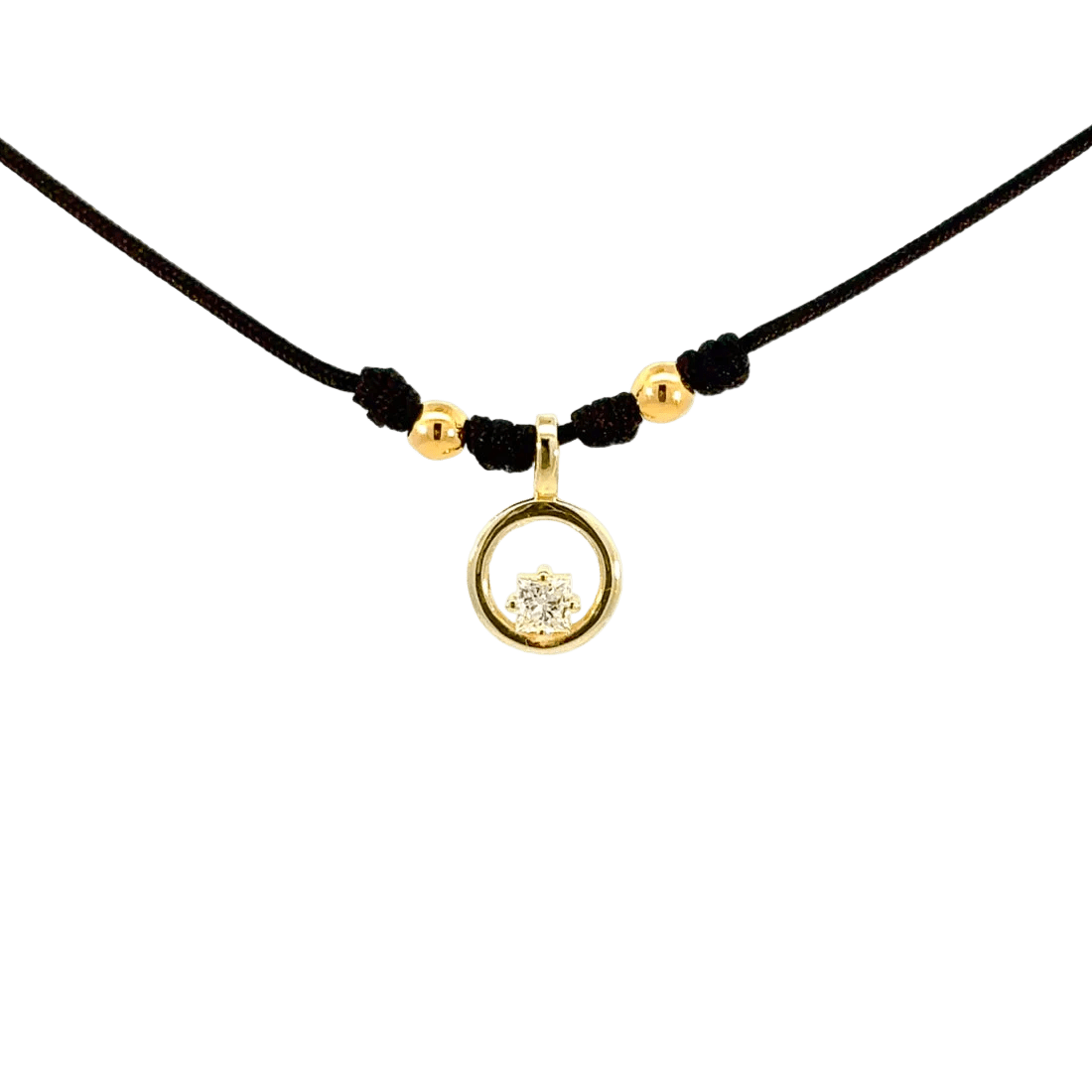 Collar Luz Princesa — en oro 9K con diamante princesa de laboratorio — ROUCLÊ Maison Contemporaine