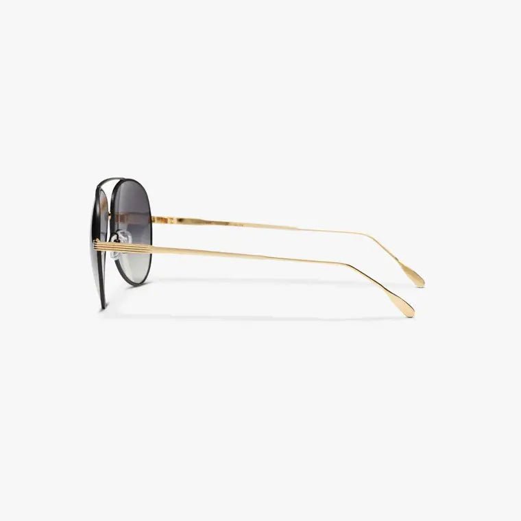 Gafas de sol ANGELINA — Estilo piloto en negro y dorado — ROUCLÊ Maison Contemporaine