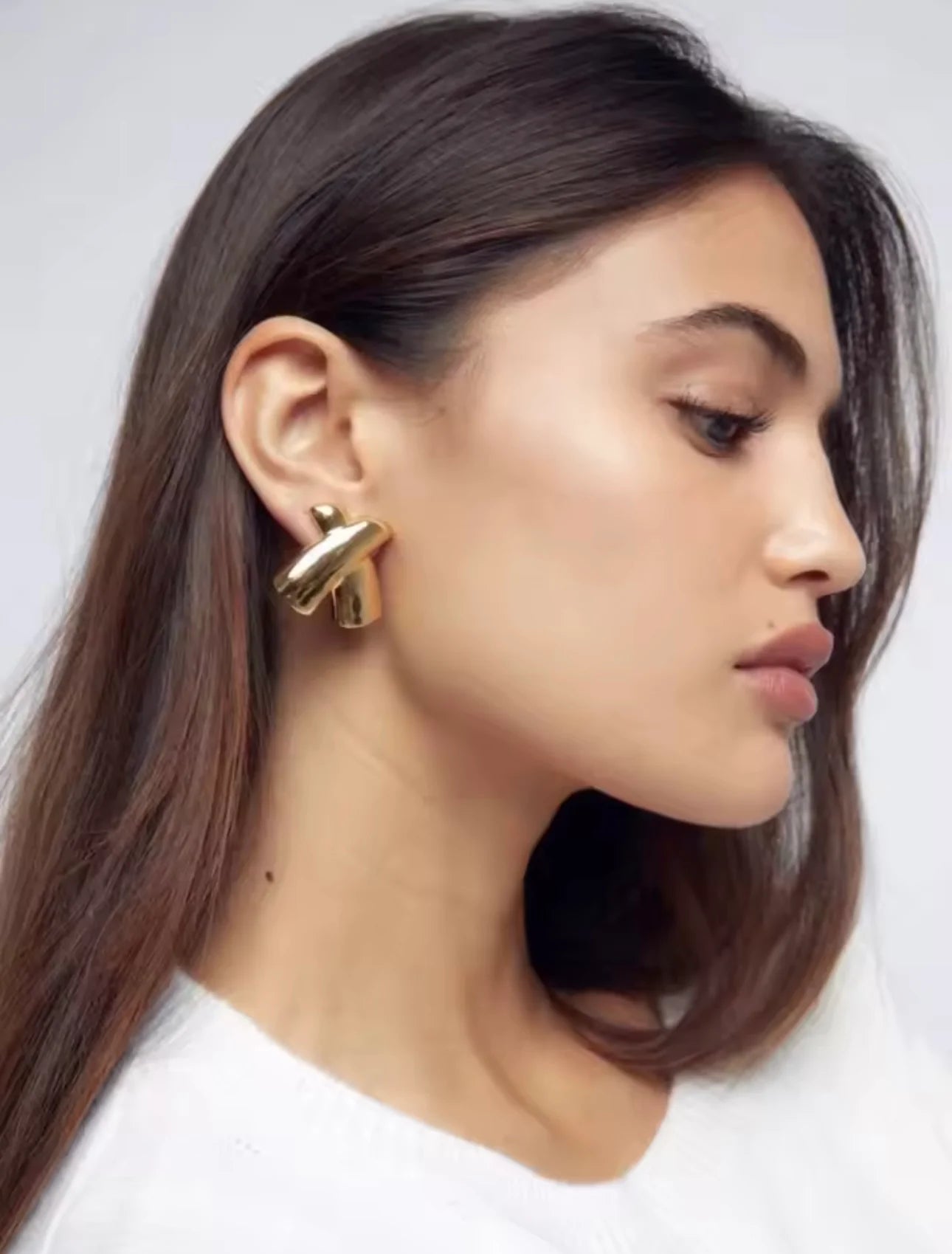Helios Crest — Pendientes Bañados en Oro — ROUCLÊ Maison Contemporaine