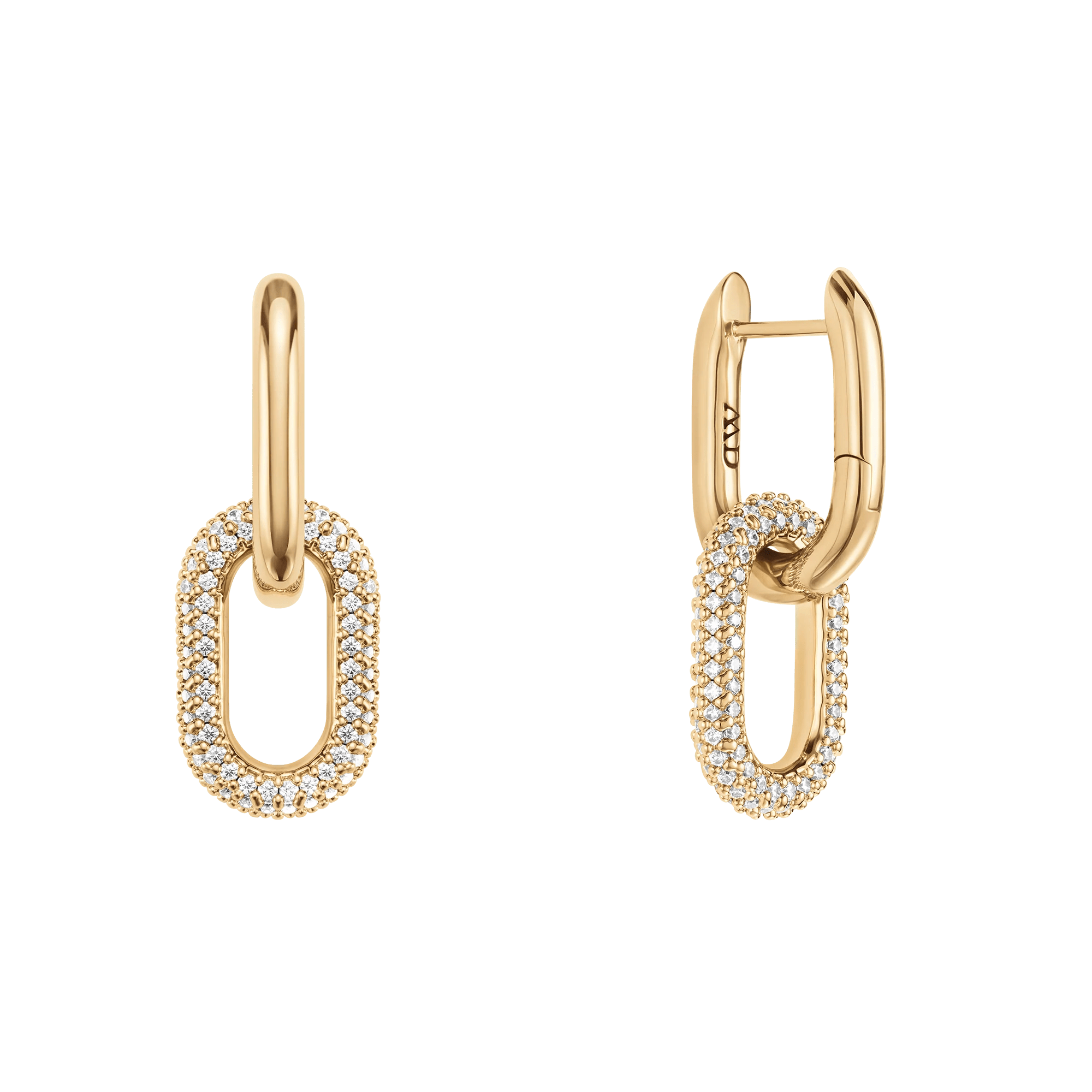 Pendientes de eslabones dorados con cristal — Daniel Wellington — ROUCLÊ Maison Contemporaine