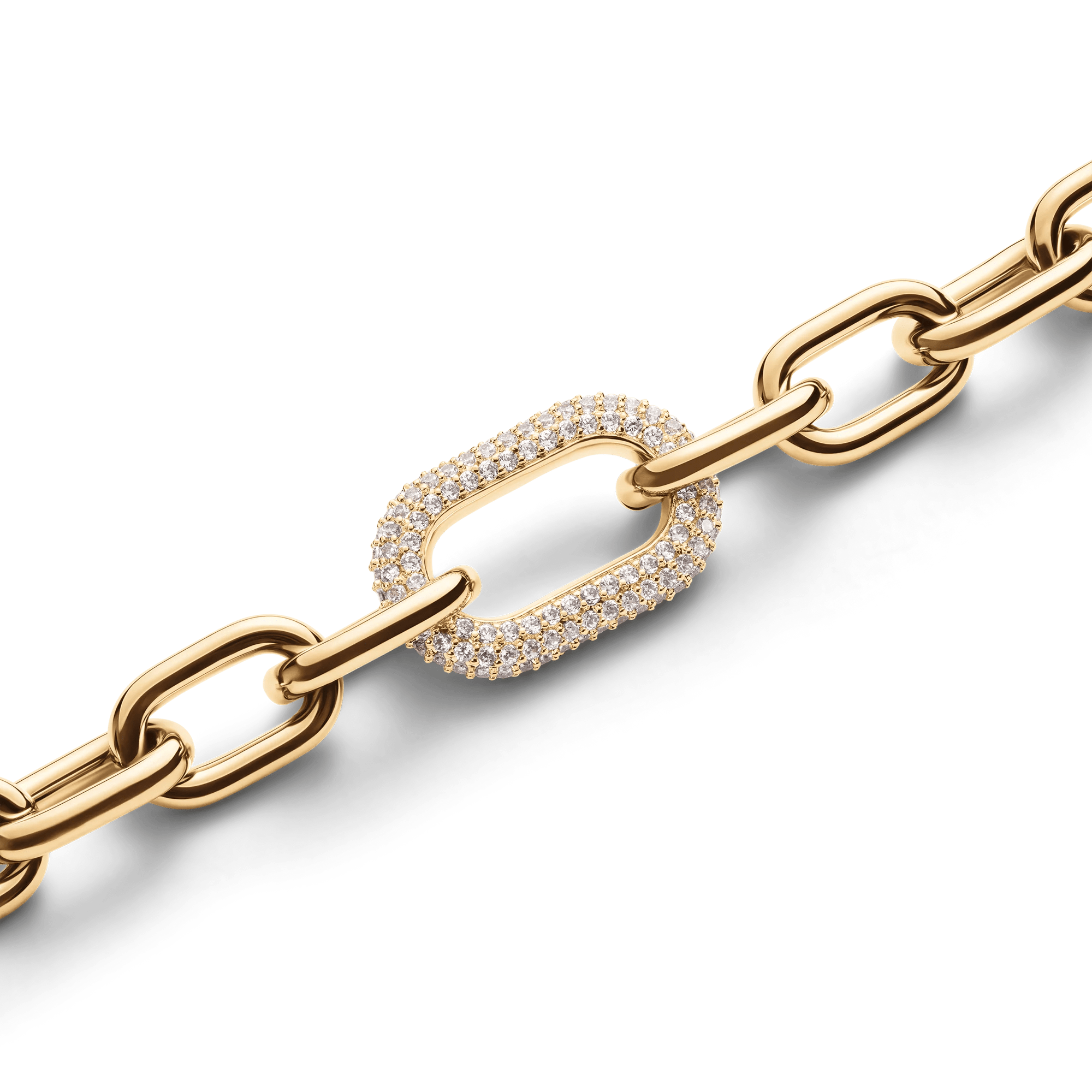 Pulsera de eslabones dorados con cristal — Daniel Wellington — ROUCLÊ Maison Contemporaine